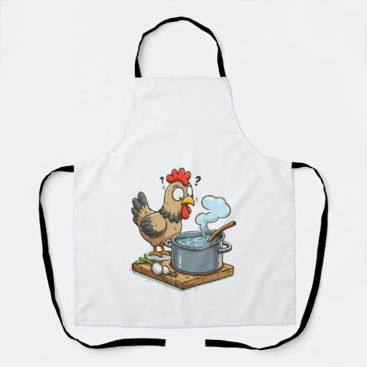 Funny Cooking Chicken Schürze - Hen Making Soul (Vorderseite)