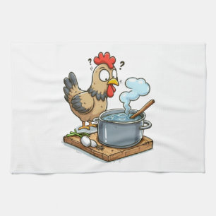 Funny Cooking Chicken Schürze - Hen Making Soul Geschirrtuch