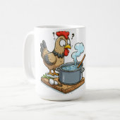 Funny Cooking Chicken Schürze - Hen Making Soul Kaffeetasse (Vorderseite Links)