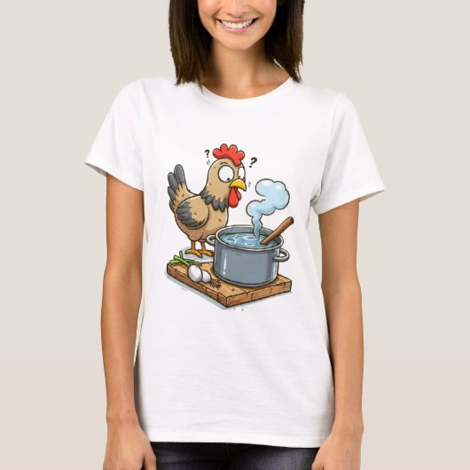 Funny Cooking Chicken Schürze - Hen Making Soul T-Shirt (Vorderseite)