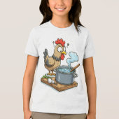Funny Cooking Chicken Schürze - Hen Making Soul Tri-Blend Shirt (Vorderseite)