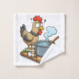 Funny Cooking Chicken Schürze - Hen Making Soul Waschlappen