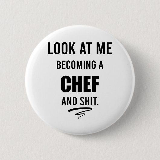 Funny Cooking Geschenk für Koch Funny Koch Shirt Button (Vorderseite)