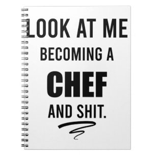 Funny Cooking Geschenk für Koch Funny Koch Shirt Notizblock