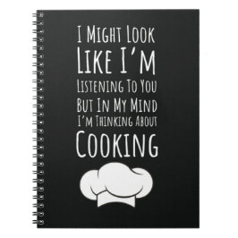 Funny Cooking Gifts Humor Humorous Typography Notizblock