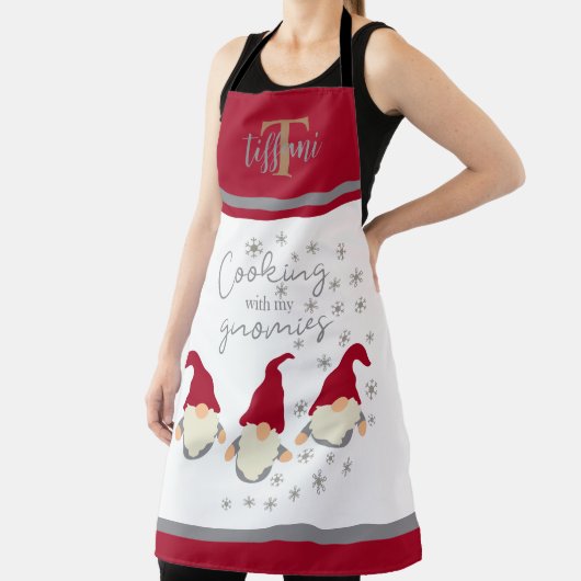 Funny Cooking mit meinem Gnomies Holidays Design A Schürze (InSitu)