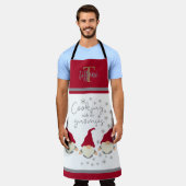 Funny Cooking mit meinem Gnomies Holidays Design A Schürze (Getragen)