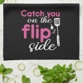 Funny Cooking Pun Fangen Sie auf der Gedreht Seite Geschirrtuch (Gefaltet)