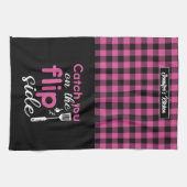 Funny Cooking Pun Fangen Sie auf der Gedreht Seite Geschirrtuch (Horizontal)