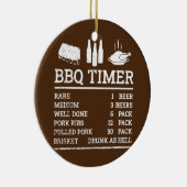 Funny Cooking Timer Barbecue Meat Smoker Keramik Ornament (Rechts)