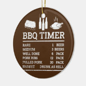 Funny Cooking Timer Barbecue Meat Smoker Keramik Ornament (Links)