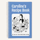 Funny Cooks Personalisiertes Rezept-Notebook Notizblock (Vorderseite)