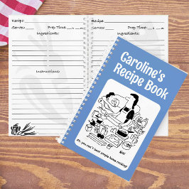 Funny Cooks Personalisiertes Rezept-Notebook Notizblock