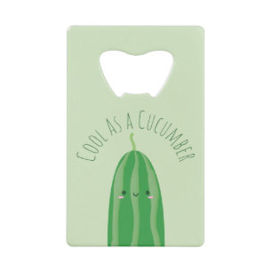 Funny Cool As Cucumber Niedlicher Feinschmecker Pu Geldbeutel Flaschenöffner