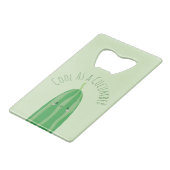 Funny Cool As Cucumber Niedlicher Feinschmecker Pu Geldbeutel Flaschenöffner (Vorderseite Schrägansicht)