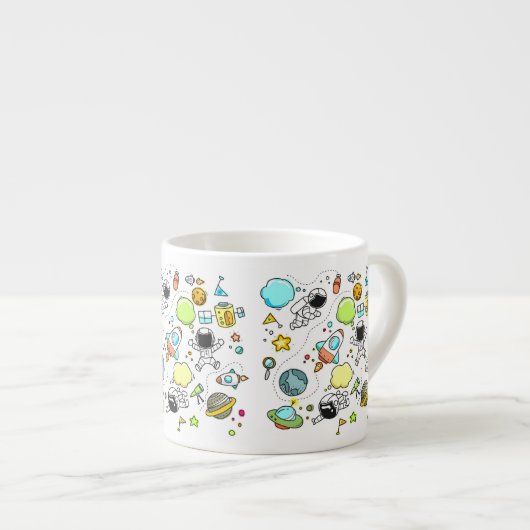Funny cool Astronaut Espressotasse (Vorderseite Rechts)