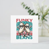 Funny Cool Beans Einladung (Stehend Vorderseite)