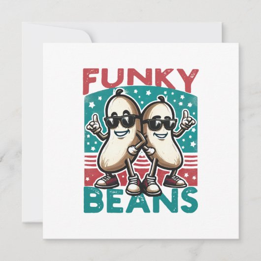 Funny Cool Beans Einladung (Vorderseite)