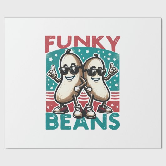 Funny Cool Beans Geschenkpapier (Flach)