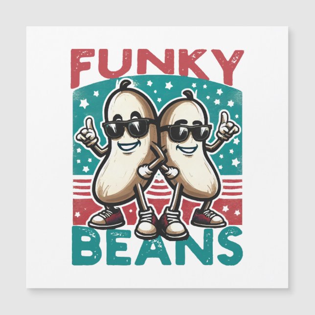 Funny Cool Beans Magnetkarte (Vorderseite)
