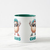 Funny Cool Beans mit Kappen und Sneakern Tasse (Zentrum)
