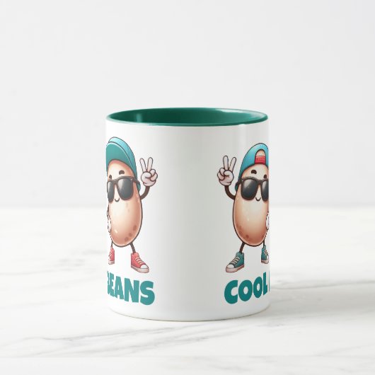 Funny Cool Beans mit Kappen und Sneakern Tasse (Zentrum)