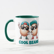 Funny Cool Beans mit Kappen und Sneakern