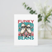 Funny Cool Beans Postkarte (Stehend Vorderseite)