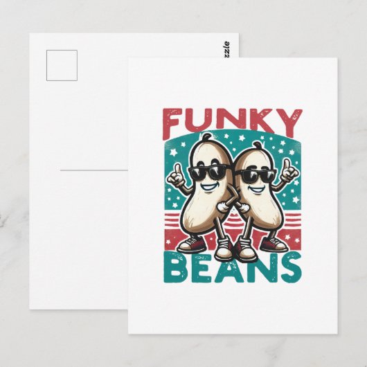 Funny Cool Beans Postkarte (Vorne/Hinten)