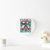 Funny Cool Beans Runde Wanduhr (Zuhause)