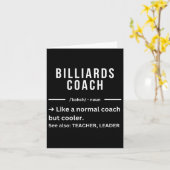 Funny Cool Billiard Coach Zitat Karte (Gelbe Blume)