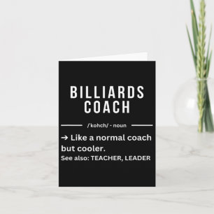 Funny Cool Billiard Coach Zitat Karte