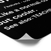 Funny Cool Billiard Coach Zitat Poster (Ecke)