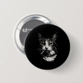Funny Cool Cat Smoking Funny Meme Cigarette Cat Ga Button (Vorne & Hinten)