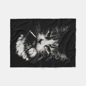 Funny Cool Cat Smoking Funny Meme Cigarette Cat Ga Fleecedecke (Vorderseite (Horizontal))