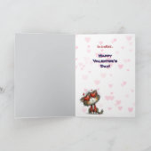 Funny Cool Cat Valentine Card Feiertagskarte (Innenseite)