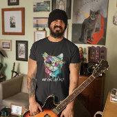 Funny Cool Cat Vater Kitty mit Sonnenbrille T-Shirt