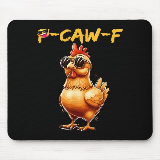 Funny Cool Chicken Sungles Caw F Humor For Men Wom Mousepad (Vorne)