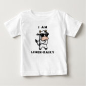 Funny Cool Cow Moo I Bin Legendary White Baby T-shirt (Vorderseite)