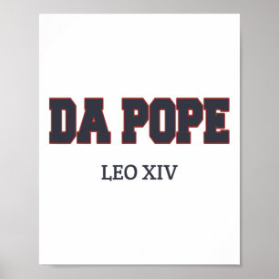 Funny Cool Da Pope Shirt Gott segne Papst Leo Xiv  Poster