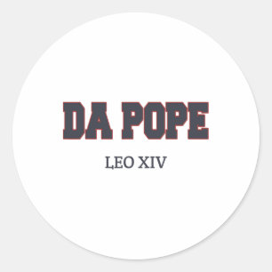 Funny Cool Da Pope Shirt Gott segne Papst Leo Xiv  Runder Aufkleber