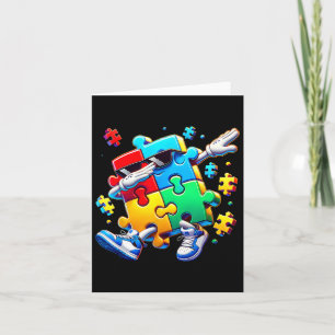 Funny Cool Dabbing Puzzle Piece Autismus Bewusstse Karte