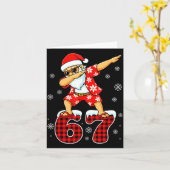 Funny Cool Dabbing Santa Hawaii 67 Meme Christmas Karte (Gelbe Blume)