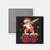 Funny Cool Dabbing Santa Hawaii 67 Meme Christmas  Magnet (Vorderseite/Rückseite)