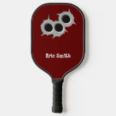 Funny Cool Design 3 (Drei) hält Personalisiert Pickleball Schläger (Rückseite)