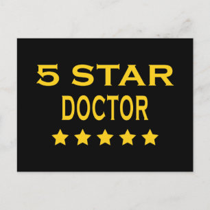Funny Cool Doctors: Five Star Doctor Postkarte