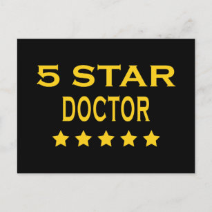 Funny Cool Doctors: Fünf-Sterne-Doktor Postkarte