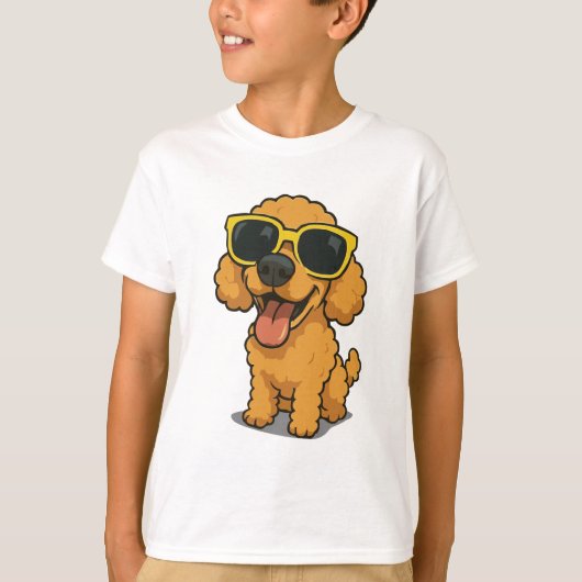 Funny Cool Dog Kids T-Shirt (Vorderseite)