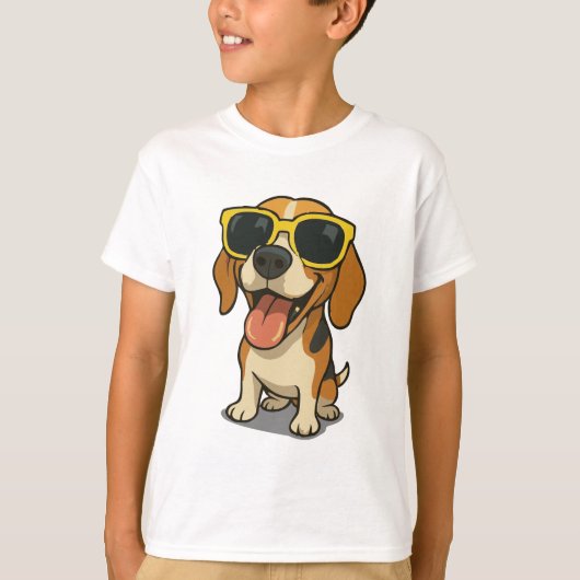Funny Cool Dog Kids T-Shirt (Vorderseite)