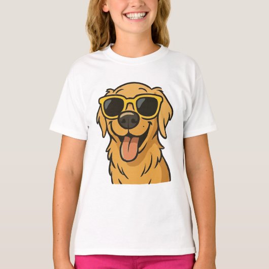 Funny Cool Dog Kids T-Shirt (Vorderseite)